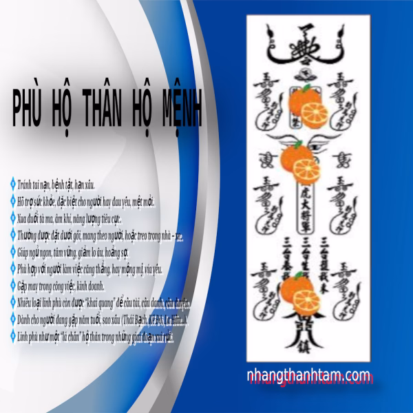 Phù hộ thân hộ mệnh - Nhang THÀNH TÂM - Cung cấp nhang giá sỉ