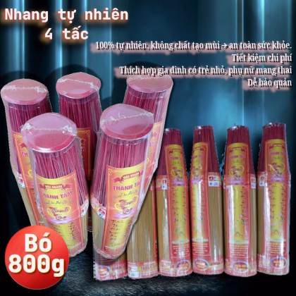 Nhang tự nhiên 4 tấc bó tròn 800gram – Nhang sạch dùng hàng ngày