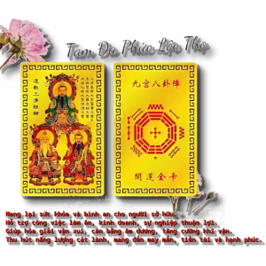 Kim bài Tam đa Phúc Lộc Thọ - Nhang THÀNH TÂM - Cung cấp nhang giá sỉ