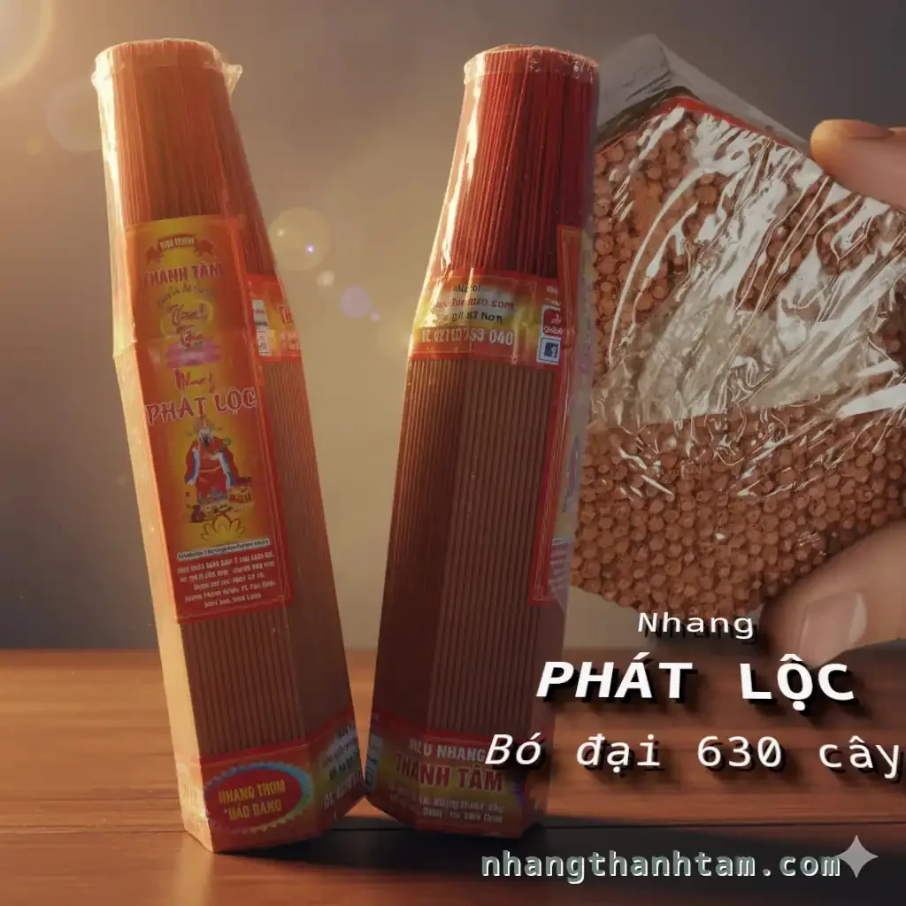 Nhang Phát lộc đại THÀNH TÂM - Nhang sạch, hương lành, hương của lòng thành