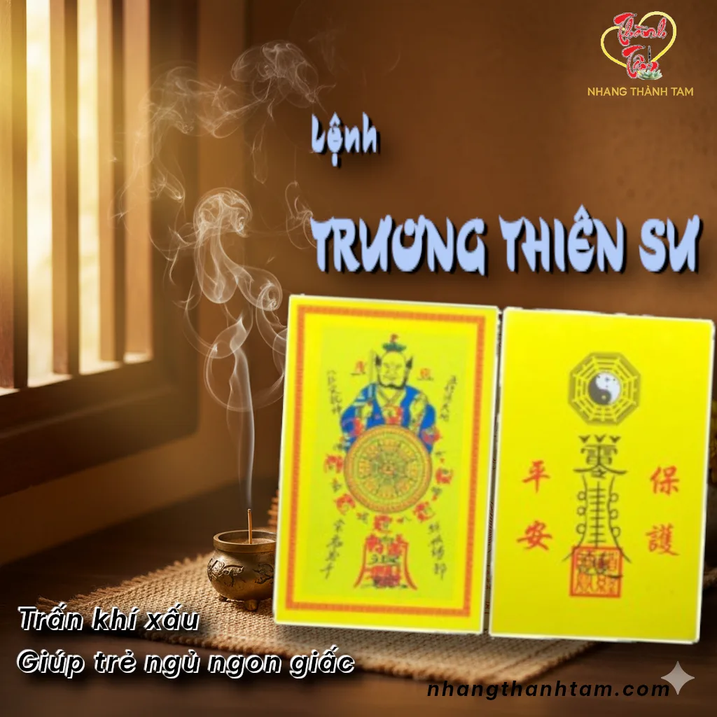 Bùa Trương thiên sư - Trấn trạch, giúp trẻ ngủ ngon giấc