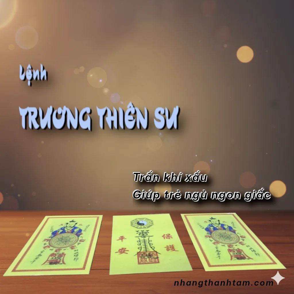 Bùa Trương thiên sư - Trấn trạch, giúp trẻ ngủ ngon giấc