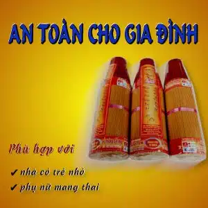 Nhang tự nhiên 4 tấc dùng hàng ngày, ít khói, không mùi hóa chất, bó lớn tiết kiệm cho gia đình. Phù hợp nhà phố, chung cư, thắp hương mỗi ngày.