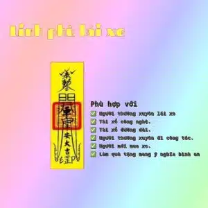 Linh phù lái xe thượng lộ bình an đã khai quang, thiết kế nhỏ gọn để ví hoặc trên xe, mang lại sự an tâm và may mắn trên mọi chặng đường.