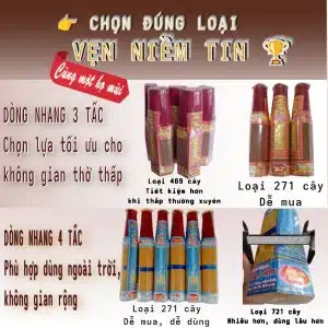 Nhang thơm Thần Tài đại bó 469 cây, mùi hương thanh nhẹ, không gắt, dùng lâu tiết kiệm, phù hợp thắp mỗi ngày cho gia đình.