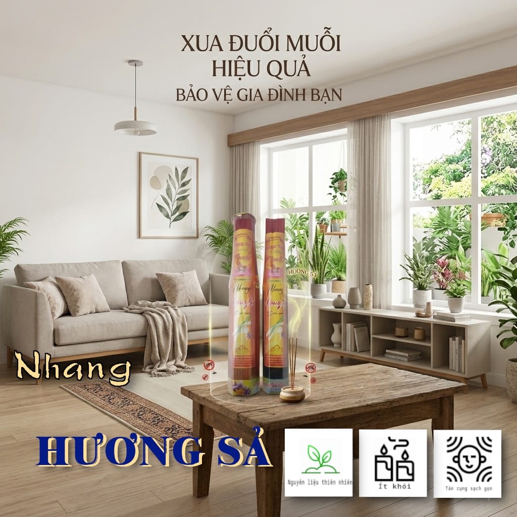 Nhang Hương Sả THÀNH TÂM - Cách Đuổi Muỗi Tự Nhiên, Diệt Muỗi Hiệu Quả