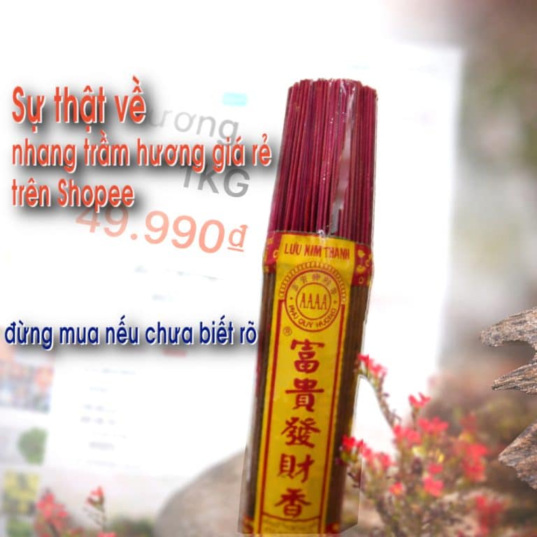 Sự thật về nhang trầm hương giá rẻ trên Shopee (đừng mua nếu chưa biết)