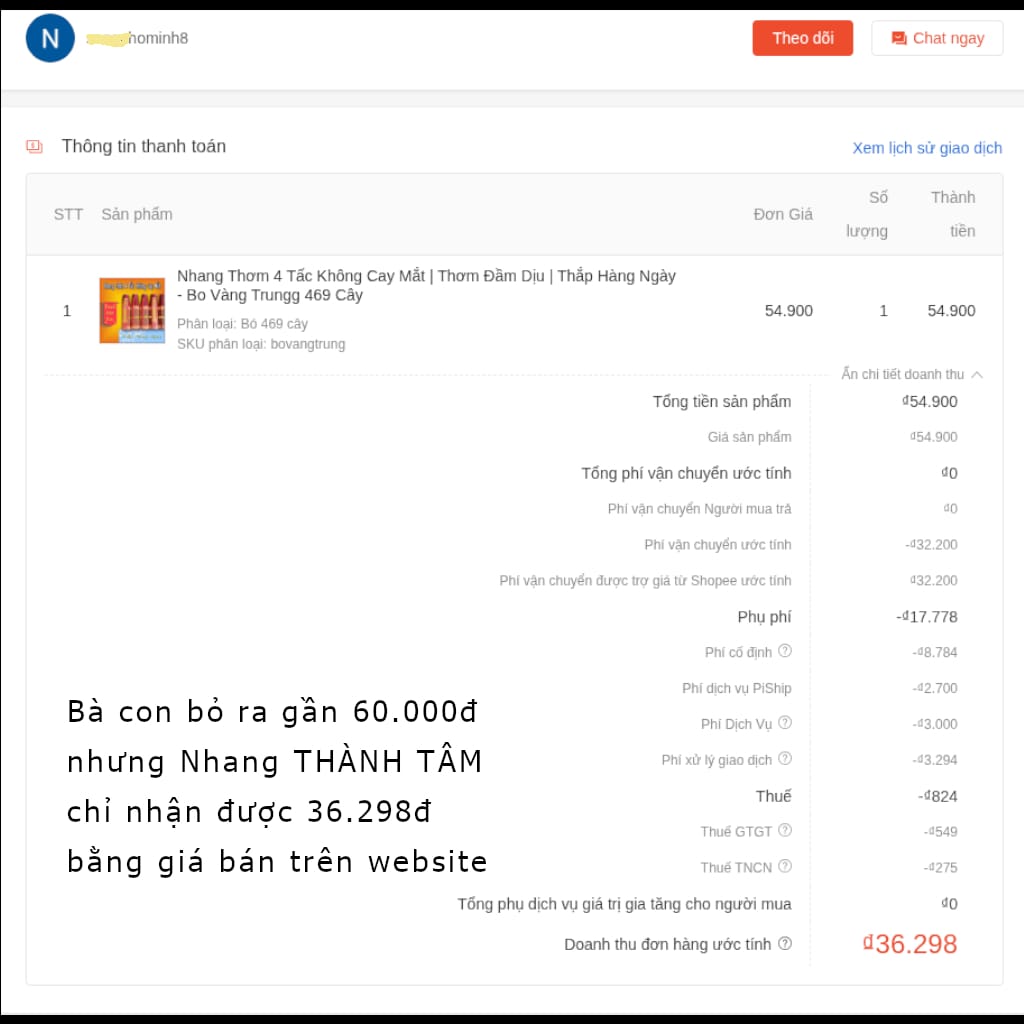 Tình trạng Shopee tăng phí đẩy giá sản phẩm lên cao khiến mua hàng online không còn rẻ. Hãy ghé Nhang THÀNH TÂM mua nhang sạch tận xưởng giá gốc.