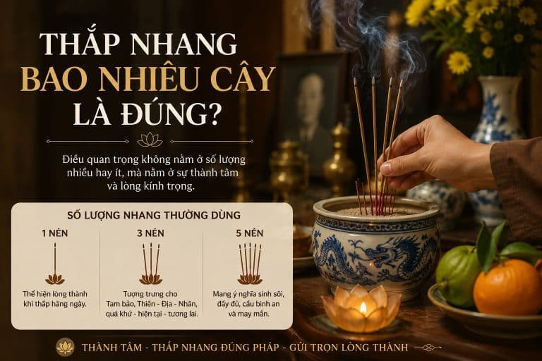 Nên thắp nhang mấy cây là đúng? Giải thích ý nghĩa 1, 3, 5, 7 nén nhang và cách thắp nhang phù hợp để giữ sự trang nghiêm, thành tâm.