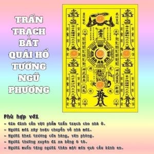 Phù trấn trạch Bát Quái Hổ Tướng dùng để trấn trạch nhà ở, trừ tà, cầu bình an và hộ thân theo quan niệm dân gian. Tìm hiểu công dụng, cách sử dụng và ý nghĩa của sản phẩm.