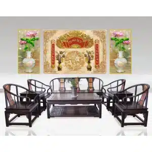 Tranh hoa sen phòng thờ chất liệu PP kim sa cao cấp, bộ 2 tấm nhiều kích thước 30x60, 40x80, 50x100, 60x120cm. Thiết kế trang trọng, dễ dán, sản xuất tại Việt Nam.