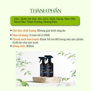 Nước lau bàn thờ Ecocare 300ml kết hợp Trầm Hương, Quế và Nano Bạc giúp tẩy uế, làm sạch bụi bẩn, sáng bóng bát hương lư đồng và mang lại không gian trang nghiêm.