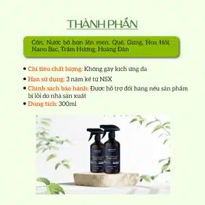 Nước lau bàn thờ Ecocare 300ml kết hợp Trầm Hương, Quế và Nano Bạc giúp tẩy uế, làm sạch bụi bẩn, sáng bóng bát hương lư đồng và mang lại không gian trang nghiêm.