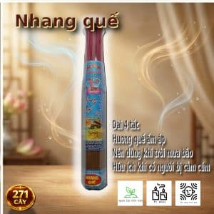 Nhang quế tự nhiên 4 tấc THÀNH TÂM bó 271 cây mang hương thơm nồng ấm, ít khói, sạch bát hương, an toàn cho sức khỏe gia đình. Xem chi tiết ngay!
